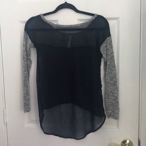 Sheer Navy Long Sleeved Shirt